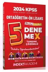 İndeks Akademi 2024 KPSS Lise Ortaöğretim Ön Lisans 5 DenemeX Fasikül Çözümlü İndeks Akademi Yayıncı