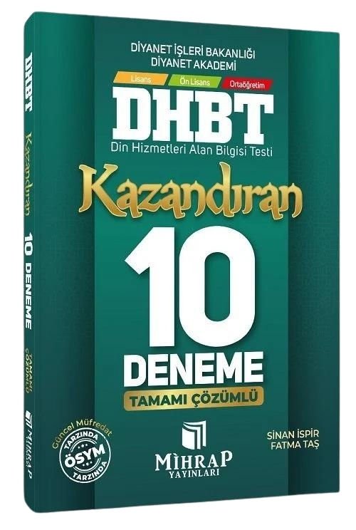 Mihrap DHBT Tüm Adaylar Kazandıran 10 Deneme - Sinan İspir Mihrap Yayınları