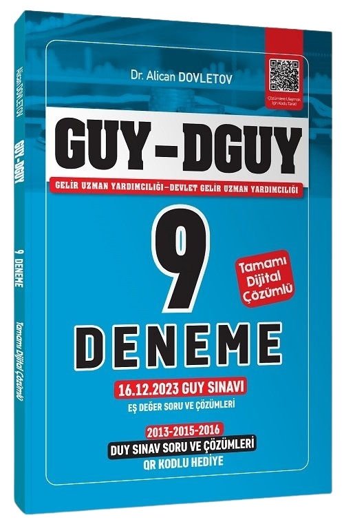 Yönerge GUY DGUY Gelir Uzman Yardımcılığı 9 Deneme Çözümlü - Alican Dovletov Yönerge Yayınları