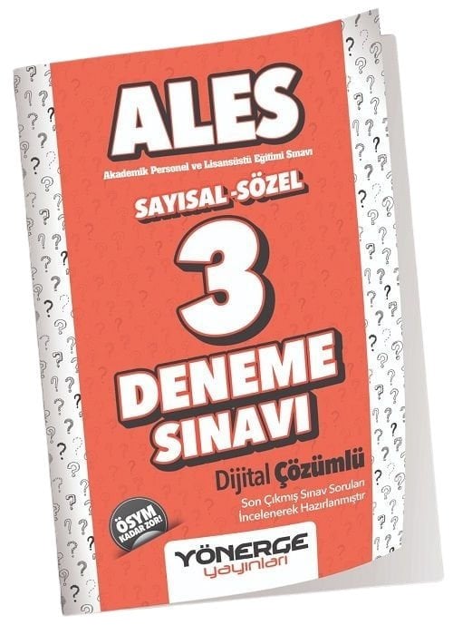 Yönerge ALES 3 Deneme Çözümlü Yönerge Yayınları