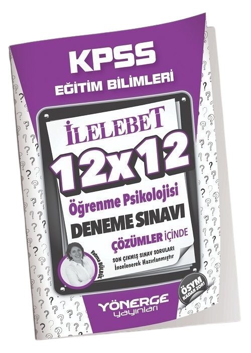 Yönerge KPSS Eğitim Bilimleri Öğrenme Psikolojisi 12x12 Deneme Çözümlü Yönerge Yayınları