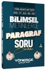 Yönerge KPSS TYT ALES DGS MSÜ Bilimsel Metinlerle Paragraf Soru Bankası - Galip Turan Yönerge Yayınları