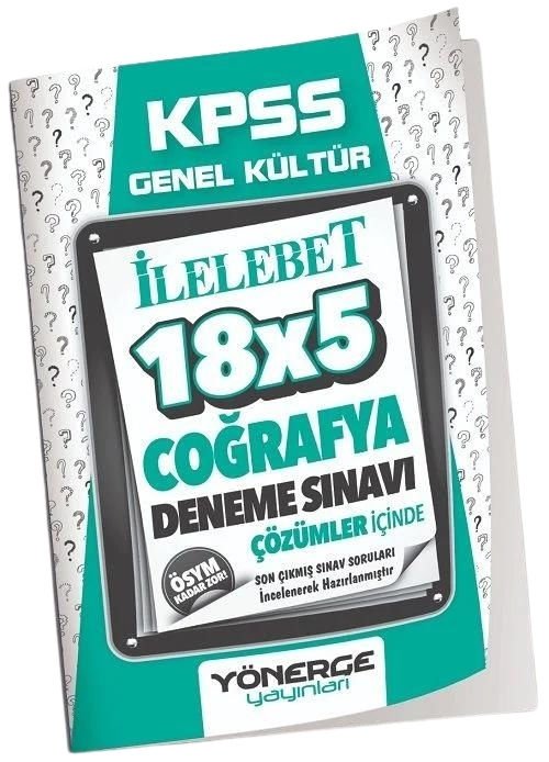 Yönerge KPSS Coğrafya İLELEBET 18x5 Deneme Çözümlü Yönerge Yayınları