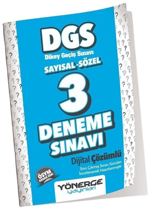 Yönerge DGS 3 Deneme Çözümlü Yönerge Yayınları
