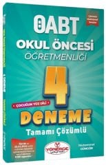 Yönerge ÖABT Okul Öncesi Çocuğun Yüz Dili 4 Deneme Çözümlü - Muhammet Güngör Yönerge Yayınları