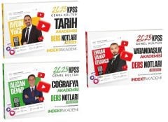İndeks 2025 Akademi KPSS Tarih+Coğrafya+Vatandaşlık Akademisi Video Ders Notları 3 lü Set İndeks Akademi Yayıncılık