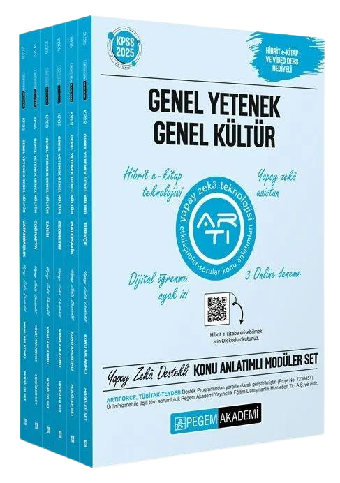 Pegem 2025 KPSS Genel Yetenek Genel Kültür Konu Anlatımlı Modüler Set Pegem Akademi Yayınları