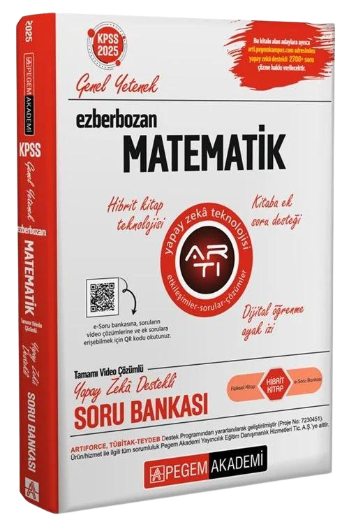 Pegem 2025 KPSS Matematik Ezberbozan Soru Bankası Çözümlü Pegem Akademi Yayınları