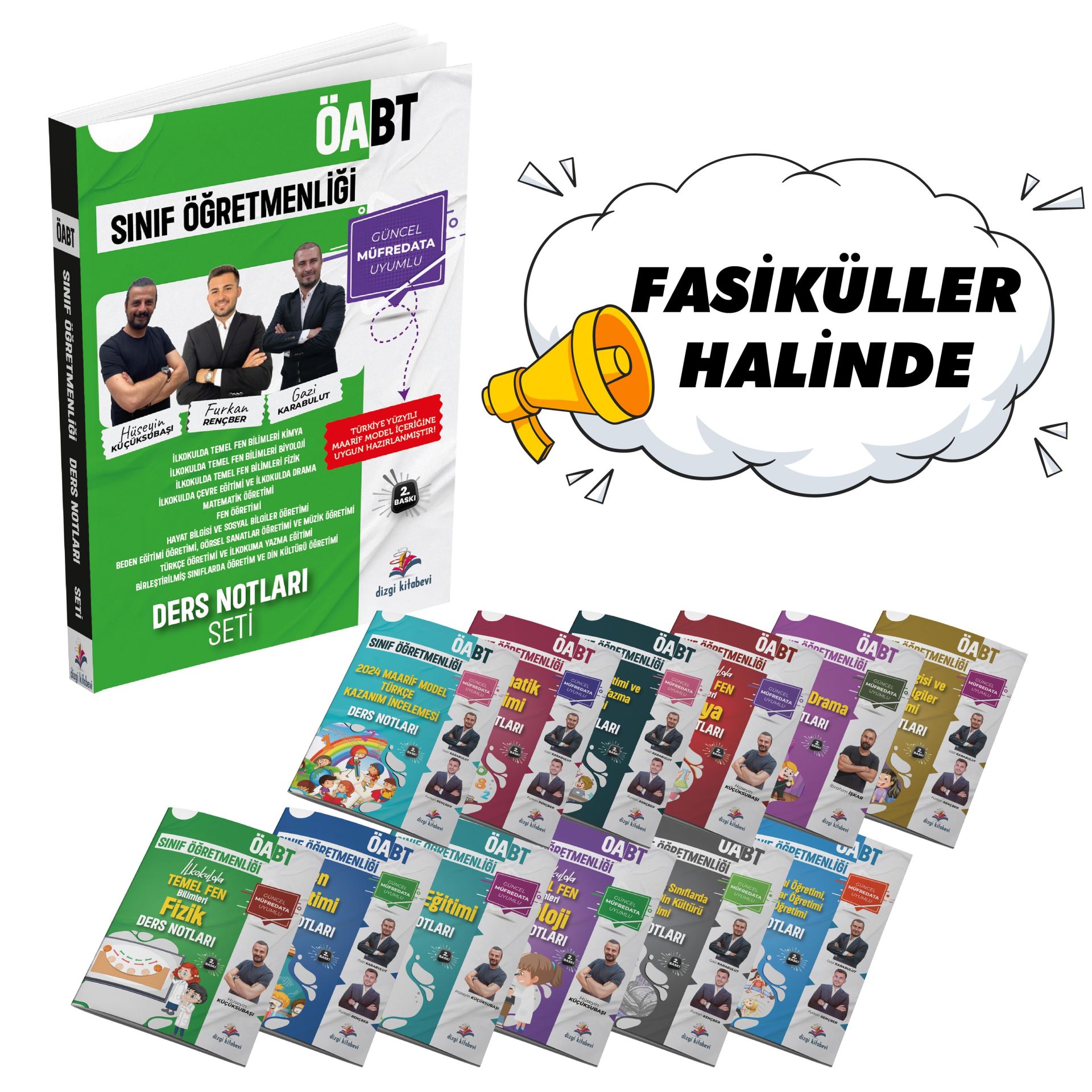 izgi Kitap 2025 Öabt Sınıf Öğretmenliği Maarif Modele Uygun Fasiküller Halinde Ders Notları Seti Hüseyin Küçüksubaşı
