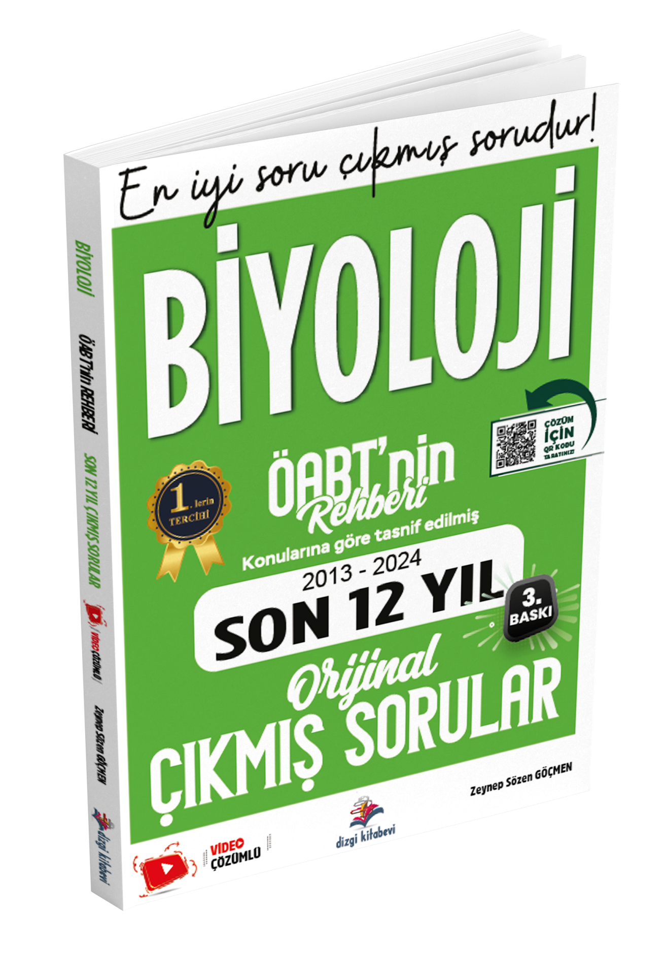 Dizgi Kitap Öabt Biyoloji Öabt'nin Rehberi Konularına Göre Tasnif Edilmiş Son 12 Yıl Orijinal Video Çözümlü Çıkmış Sınav Soruları 2025