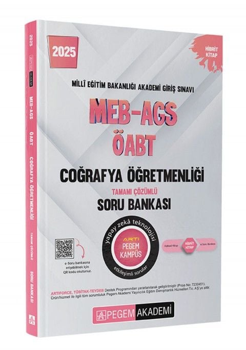 2025 MEB-AGS-ÖABT Coğrafya Öğretmenliği Tamamı Çözümlü Soru Bankası