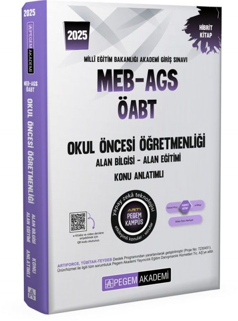 2025 MEB-AGS-ÖABT Okul Öncesi Öğretmenliği Alan Bilgisi - Alan Eğitimi - Konu Anlatımlı