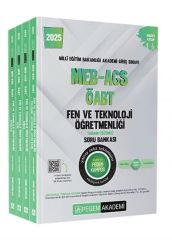 2025 MEB-AGS-ÖABT Fen ve Teknolojii Öğretmenliği Tamamı Çözümlü Soru Bankası Modüler Set (4 Kitap)