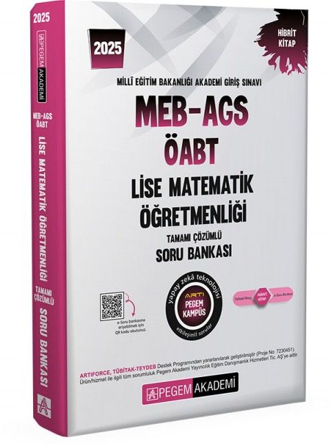 2025 MEB-AGS-ÖABT Lise Matematik Öğretmenliği Tamamı Çözümlü Soru Bankası