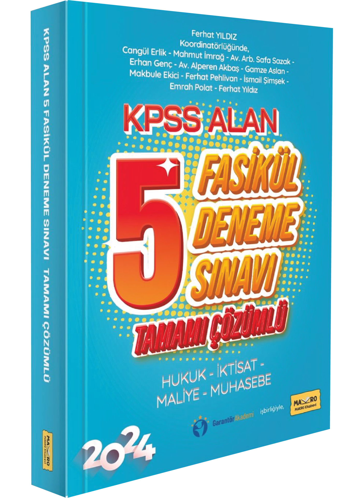 KPSS Alan Tamamı Çözümlü 5 Deneme Sınavı 2024 Makro Yayınları