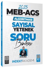 İndeks Akademi 2025 MEB-AGS Algoritması Sayısal Yetenek Soru Bankası Çözümlü - Metin Şimşek İndeks Akademi Yayıncılık