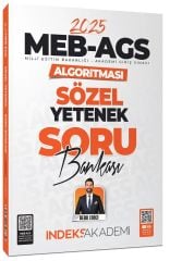 İndeks Akademi 2025 MEB-AGS Algoritması Sözel Yetenek Soru Bankası Çözümlü - Berk Ekici İndeks Akademi Yayıncılık