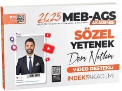 İndeks Akademi 2025 MEB-AGS Akademisi Sözel Yetenek Video Ders Notları - Berk Ekici İndeks Akademi Yayıncılık