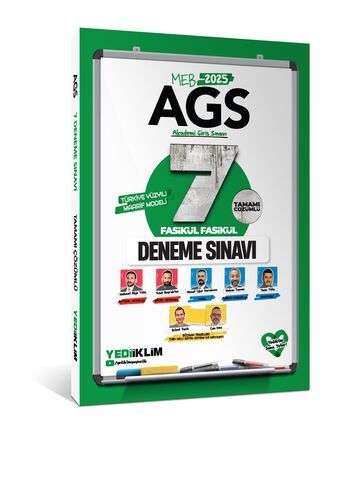 Yediiklim Yayınları 2025 MEB AGS Tamamı Çözümlü 7 Fasikül Fasikül Deneme Sınavı