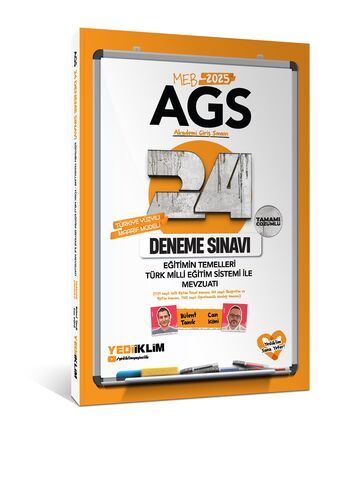 Yediiklim Yayınları 2025 MEB AGS Eğitimin Temelleri - Türk Milli Eğitim Sistemi İle Mevzuat Tamamı Çözümlü 24 Deneme