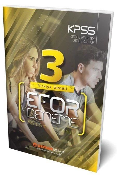 Uzman Kariyer KPSS Genel Yetenek Genel Kültür Efor 3 Deneme Çözümlü Uzman Kariyer Yayınları