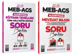 İndeks Akademi 2025 MEB-AGS Algoritması Eğitimin Temelleri + Mevzuat Bilgisi Soru Bankası 2 li Set - Zeynep Salman İçli, Emrah Vahap Özkaraca İndeks Akademi Yayıncılık