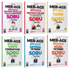 İndeks Akademi 2025 MEB-AGS Algoritması Tüm Dersler Soru Bankası 6 lı Set İndeks Akademi Yayıncılık