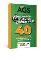 Yediiklim Yayınları MEB AGS Hakan Bileyen ile Türkiye Coğrafyası Tamamı Çözümlü 40 Deneme Sınavı