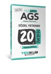 Yediiklim Yayınları 2025 MEB AGS Sözel Yetenek Tamamı Çözümlü 20 Deneme