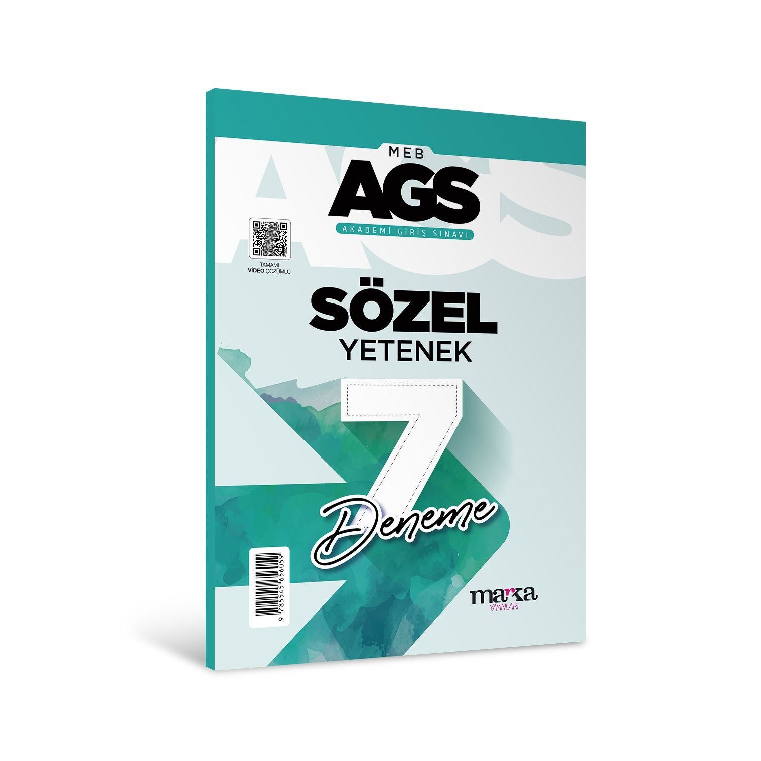 2025 MEB AGS Sözel Yetenek 7 Deneme Tamamı Video Çözümlü Marka Yayınları